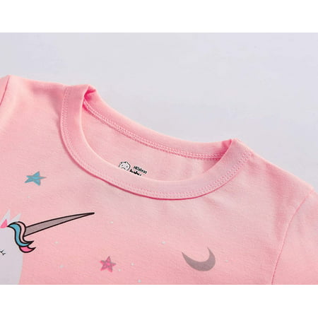 Girls Pajamas Clothes Sleepwear 100% Cotton PJS for Toddlers Children Kids Unicorn Style